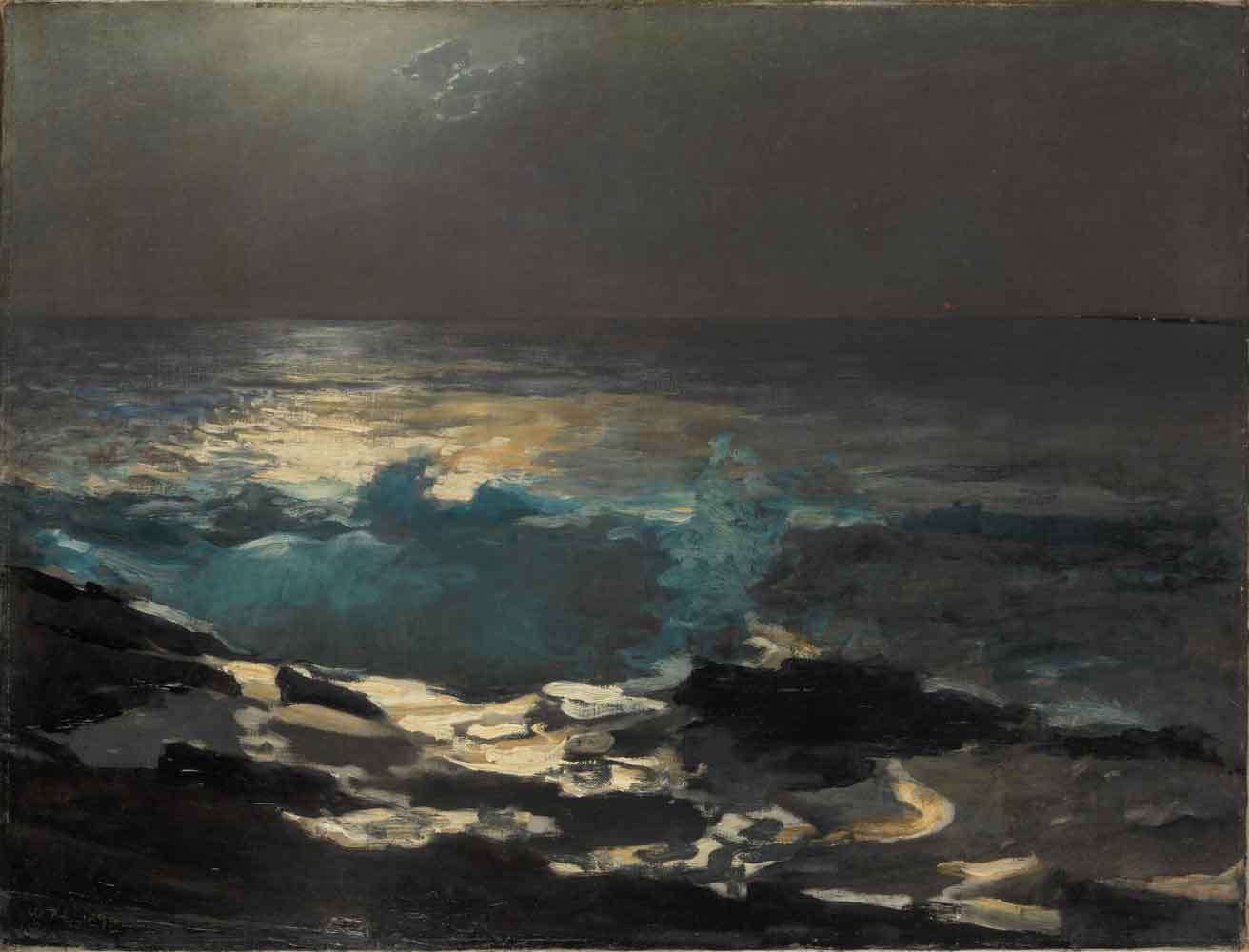 Moonlight, Wood Island Light by Winslow Homer 1894