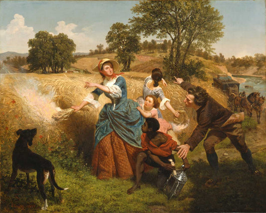 Mrs. Schuyler Burning Her Wheat Field by Emanuel Leutze 1852