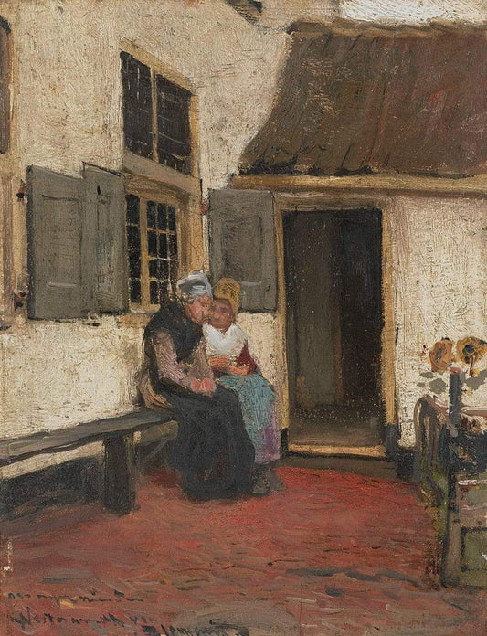 Neighborly Gossip by Bernardus Johannes Blommers 1880