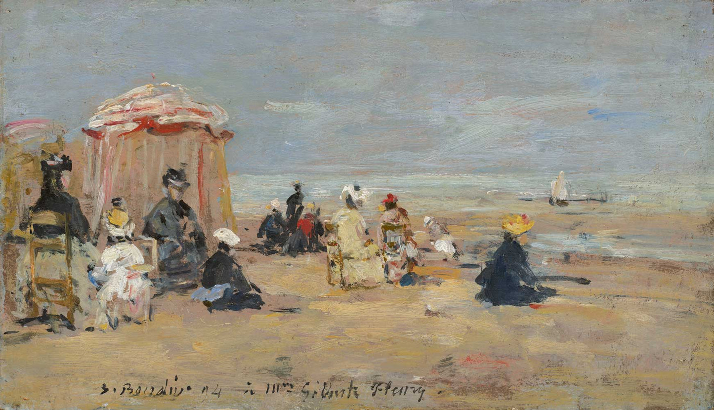 On the Beach by Eugène Boudin 1894