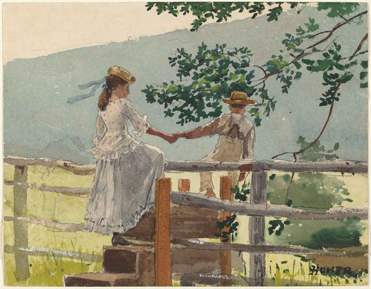 On the Stile by Winslow Homer 1878