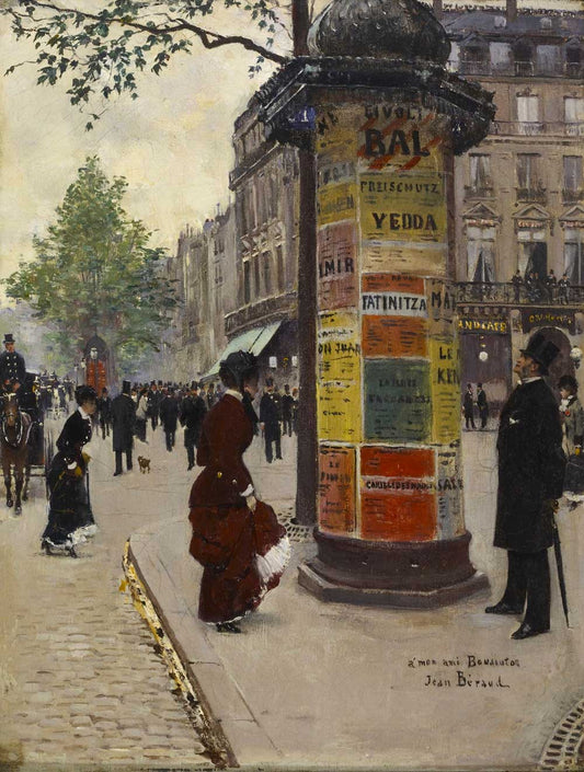 Paris Kiosk by Jean Béraud 1884