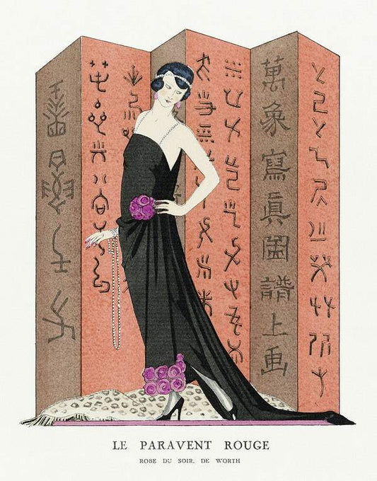 Fashion Houses No. 10 Pl. 80 (1921) fashion illustration by George Barbier