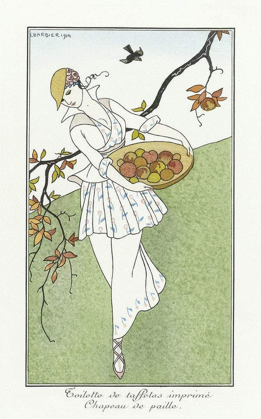 Costumes Parisiens, No.179: (1914) fashion illustration by George Barbier