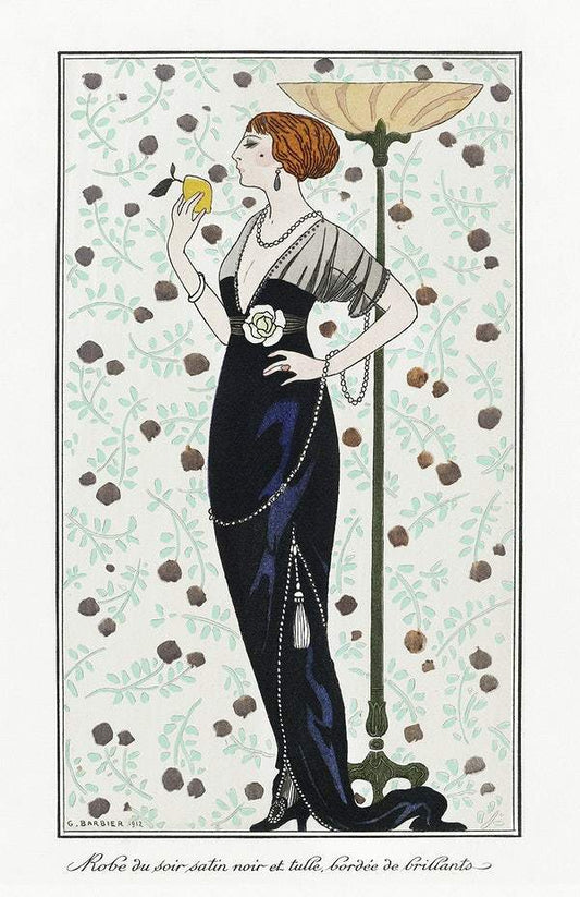 Costumes Parisiens: Dames et des Modes (1913) fashion illustration by George Barbier