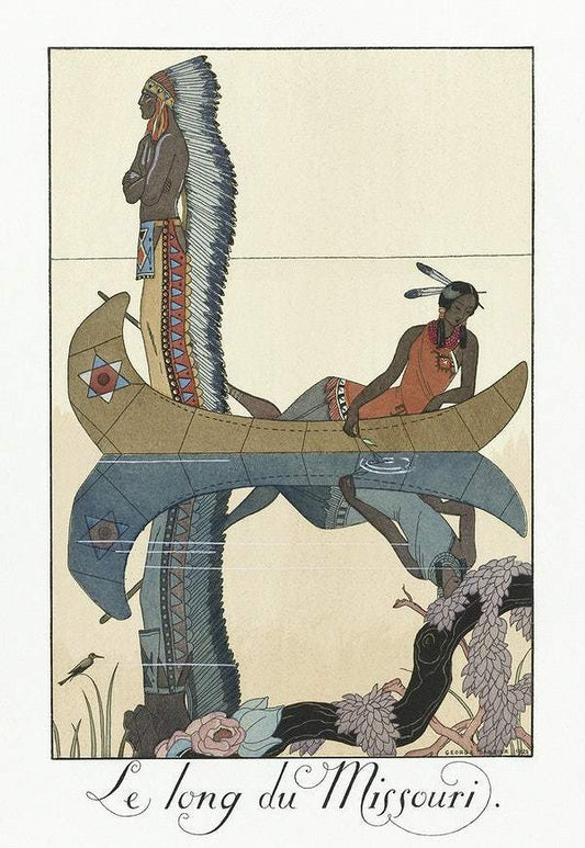 Langs de Missouri (1923) fashion illustration in high resolution by George Barbier