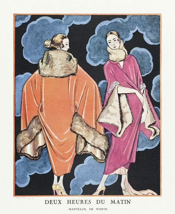 Manteaux, de Worth from Gazette du Bon Ton by George Barbier