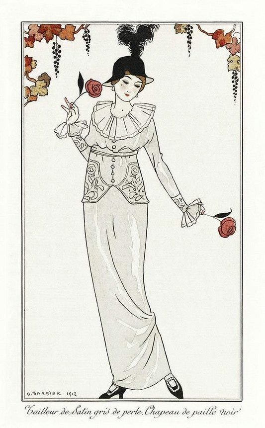 A Chapeau de paille noir (1912) by George Barbier