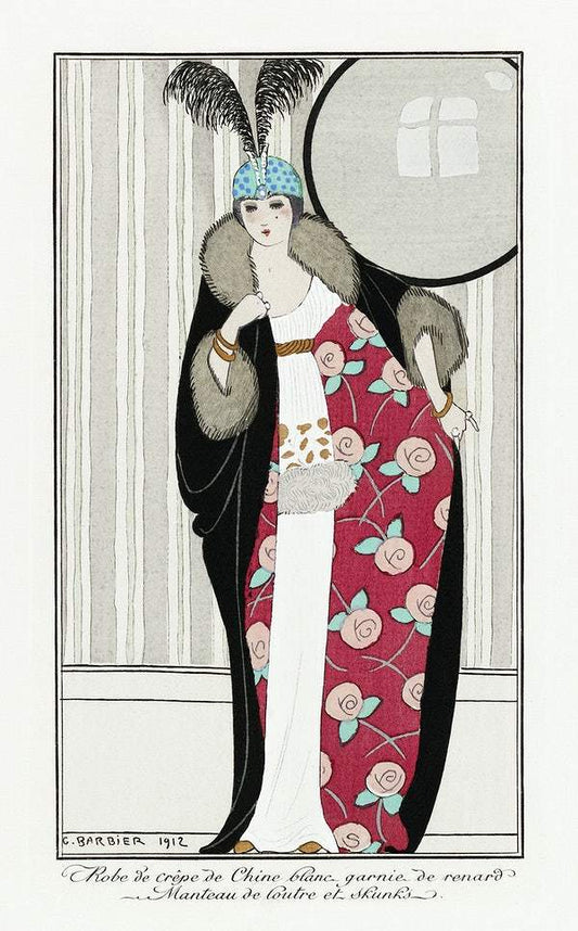 Costumes Parisiens, no. 39: Journal des Dames et des Modes (1912) fashion illustration by George Barbier