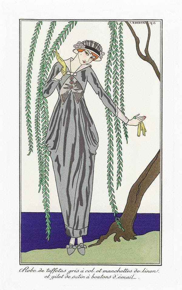 Costumes Parisiens (1913) fashion illustration in high resolution by George Barbier