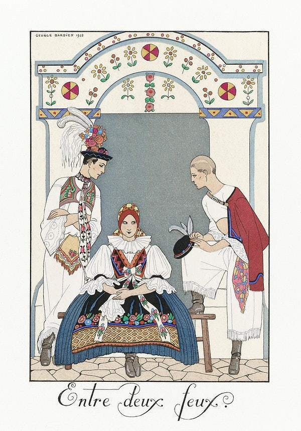 Entre deux feux (1923) fashion illustration in high resolution by George Barbier