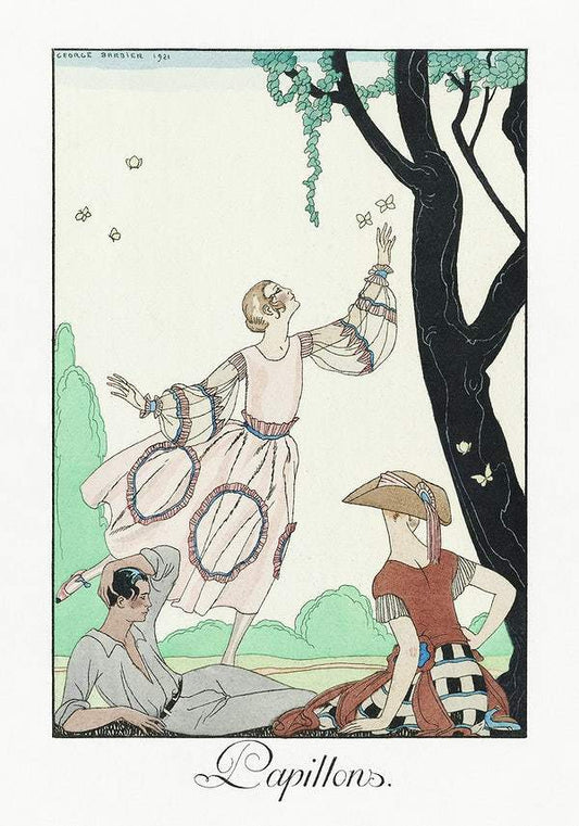 Papillons (1922) print in high resolution by George Barbier