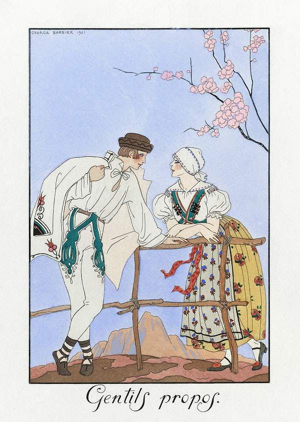 Gentils Propos (1922) fashion illustration by George Barbier