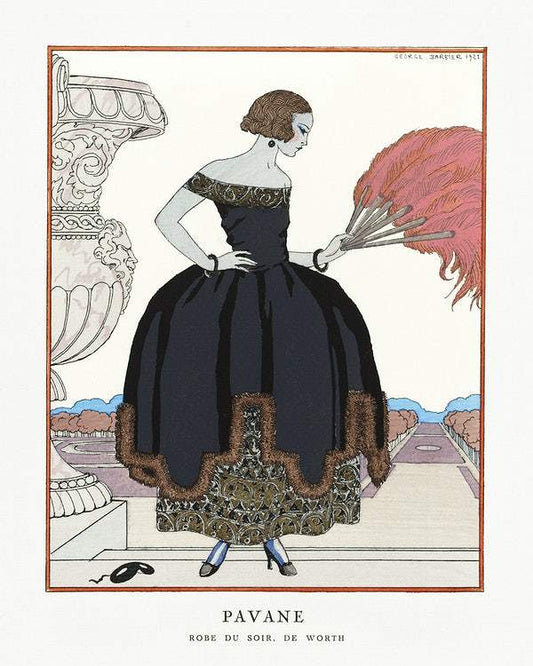 Pavane (1921) fashion illustration in high resolution by George Barbier