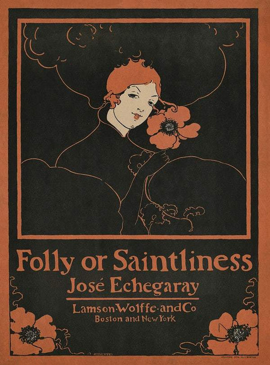 Folly or Saintliness (1895) vintage poster by Ethel Reed