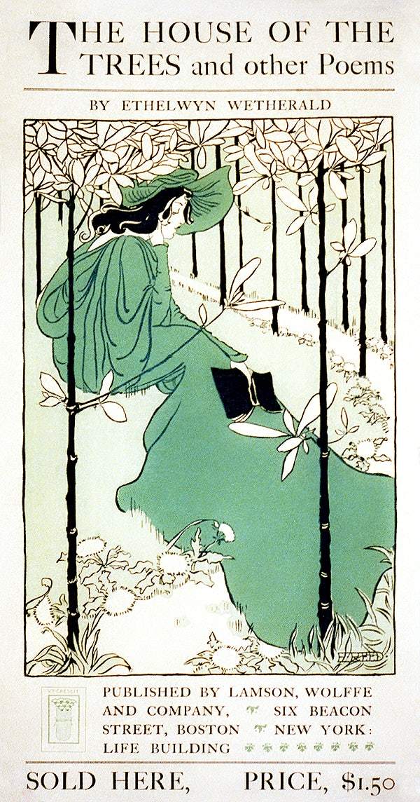 The House of the Trees (ca.1895) vintage poster by Ethel Reed