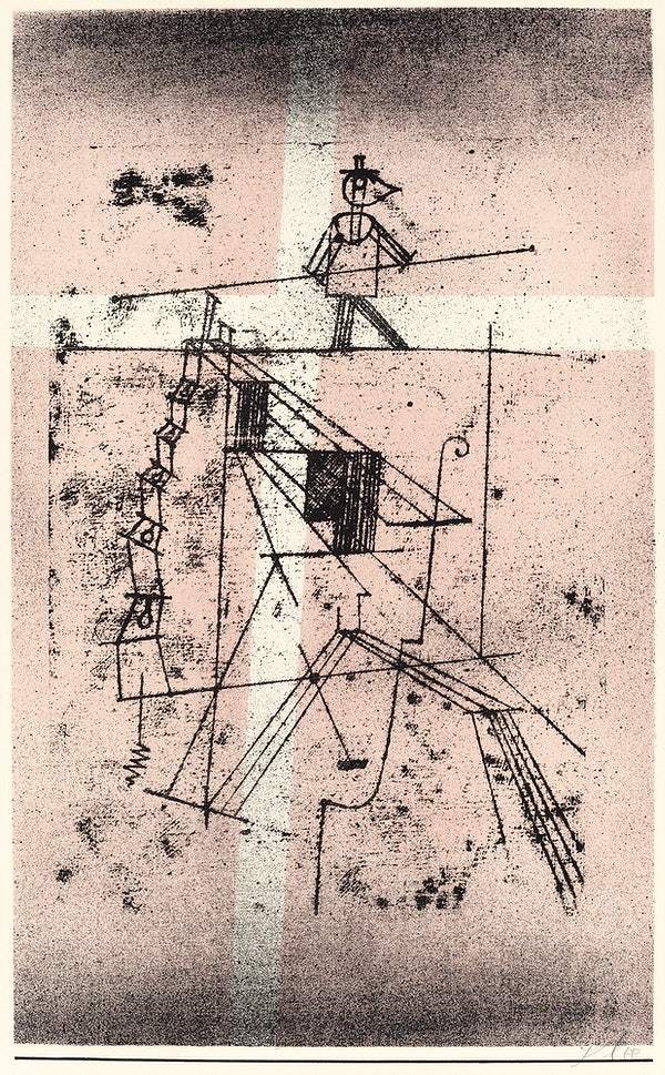 The Tight Rope Walker (Seiltänzer) (1923) by Paul Klee