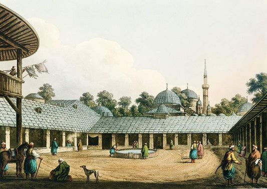 Caravansary at Borgas by Luigi Mayer (1755-1803)