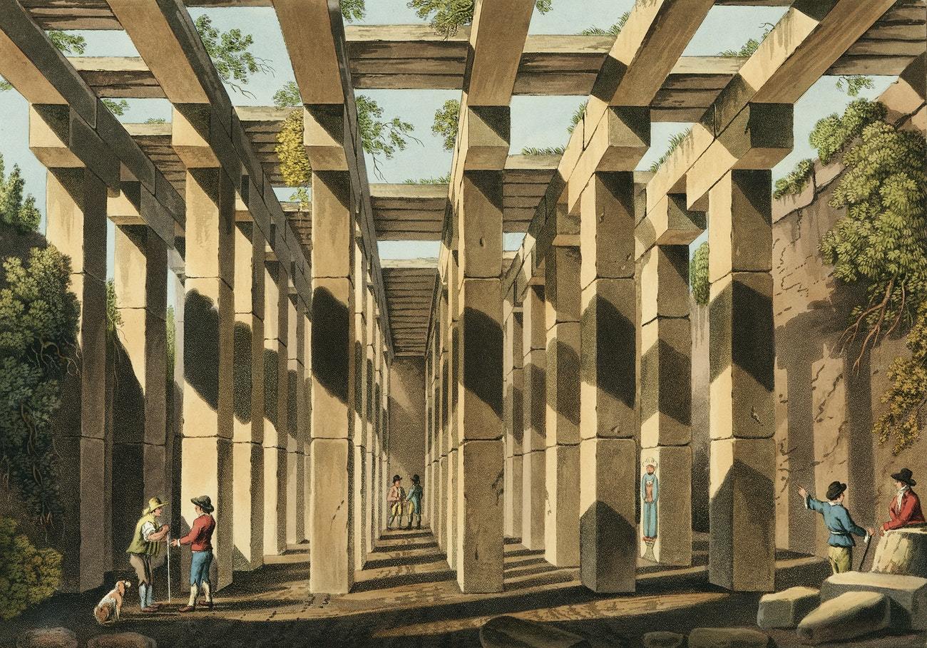 Ancient Cistern in Val di Noto by Luigi Mayer (1755-1803)