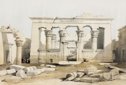 Portico of the Temple of Kalabshi by David Roberts (1796-1864)