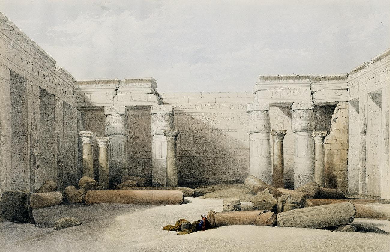 Medinet Habu by David Roberts (1796-1864)