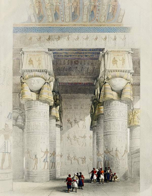 Portico of the Temple of Dendera by David Roberts (1796-1864)