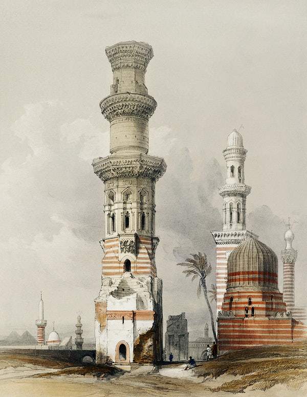 Ruined mosques by David Roberts (1796-1864)