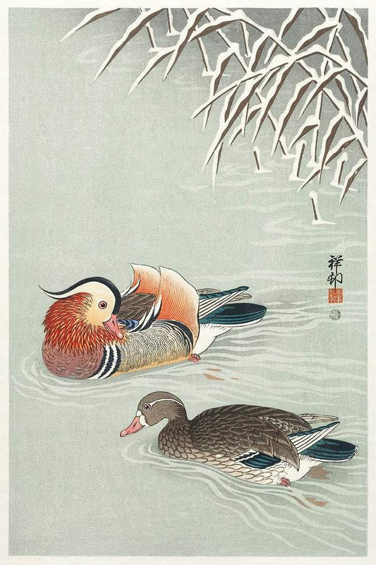 Mandarin ducks (1925 - 1936) by Ohara Koson