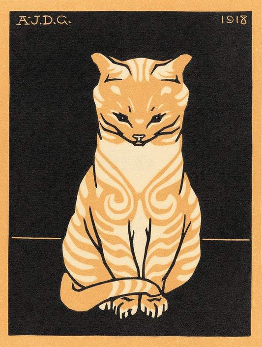 Sitting Cat (1918) by Julie de Graag