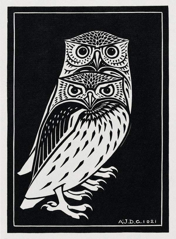 Two owls (1921) by Julie de Graag