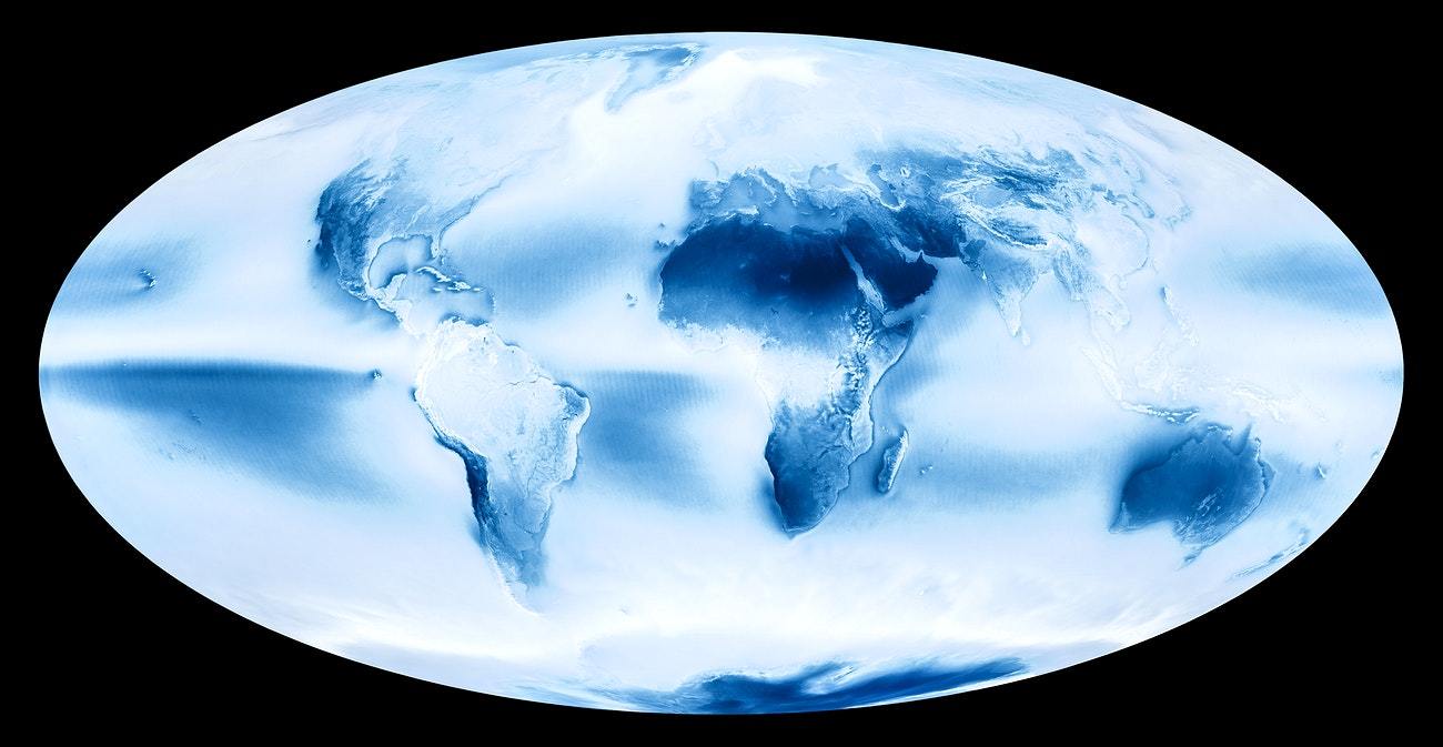 Cloudy Earth from space by NASA