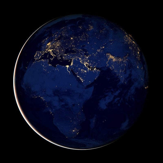 Europe, Africa, and the Middle East at night by NASA