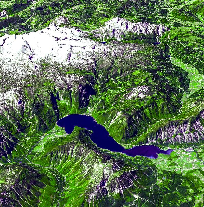 Salzkammergut, Austria by NASA