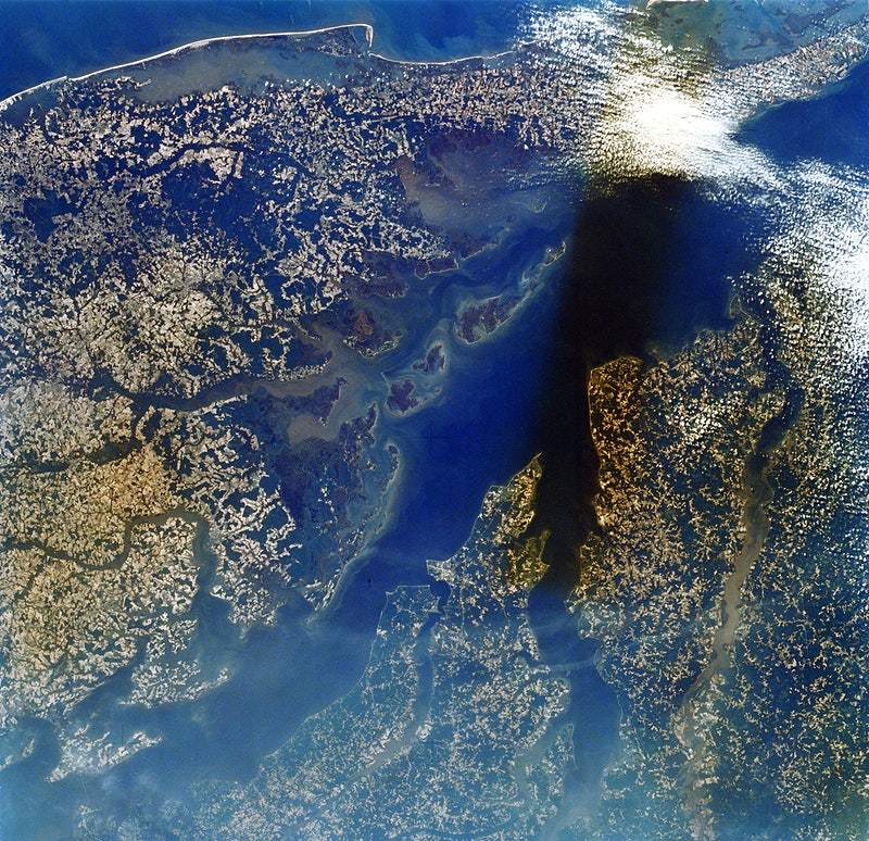 Lower Chesapeake Bay by NASA