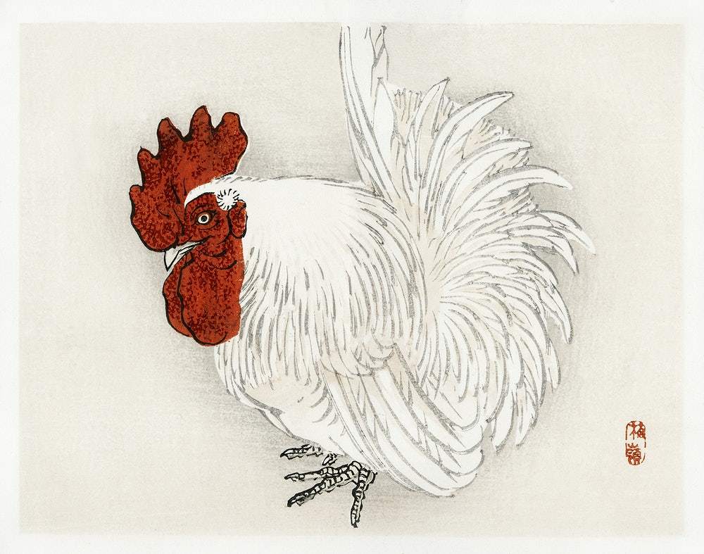 Japanese Bantam by Kōno Bairei (1913)