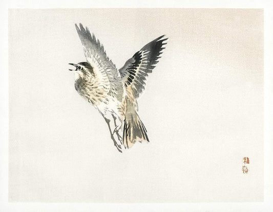 Sparrow by Kōno Bairei (1913)