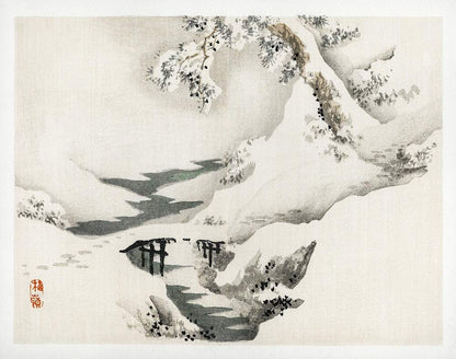 Snowscape by Kōno Bairei (1913)