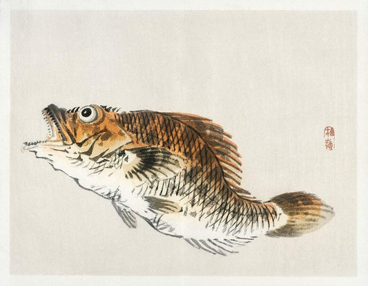 Muskellunge by Kōno Bairei (1913)