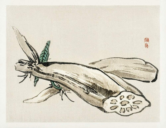 Lotus Root by Kōno Bairei (1913)