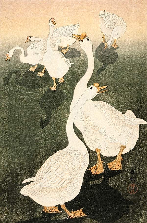 Geese (1926) by Ohara Koson