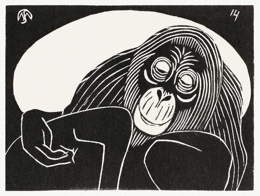 Orangutan (1914) print in high resolution by Samuel Jessurun de Mesquita