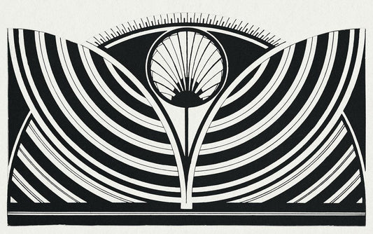 Stylized floral pattern (c.1905) print in high resolution by Samuel Jessurun de Mesquita