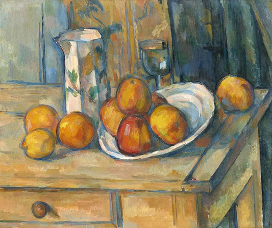 Still Life with Milk Jug and Fruit (ca. 1900) by Paul Cézanne