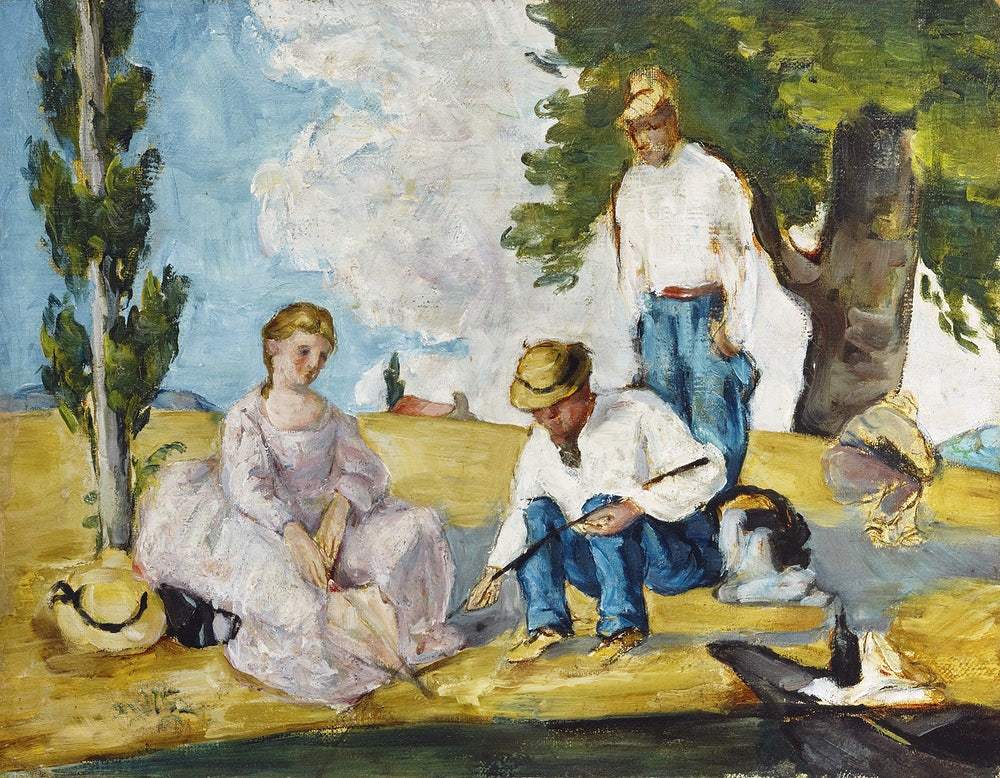 Picnic on a Riverbank (ca. 1873–74) by Paul Cézanne