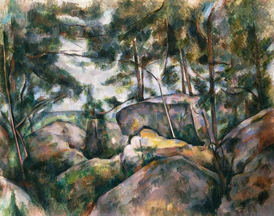 Rocks in the Forest (1890s) by Paul Cézanne