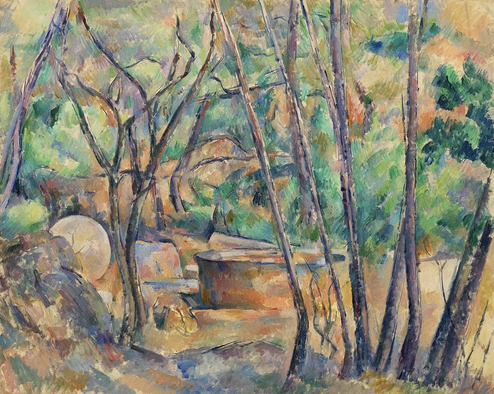 Millstone and Cistern under Trees (ca. 1892–1894) by Paul Cézanne