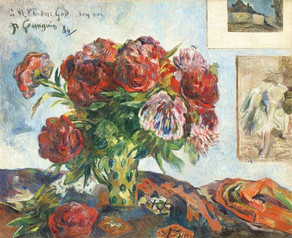 Still Life with Peonies (1884) by Paul Gauguin