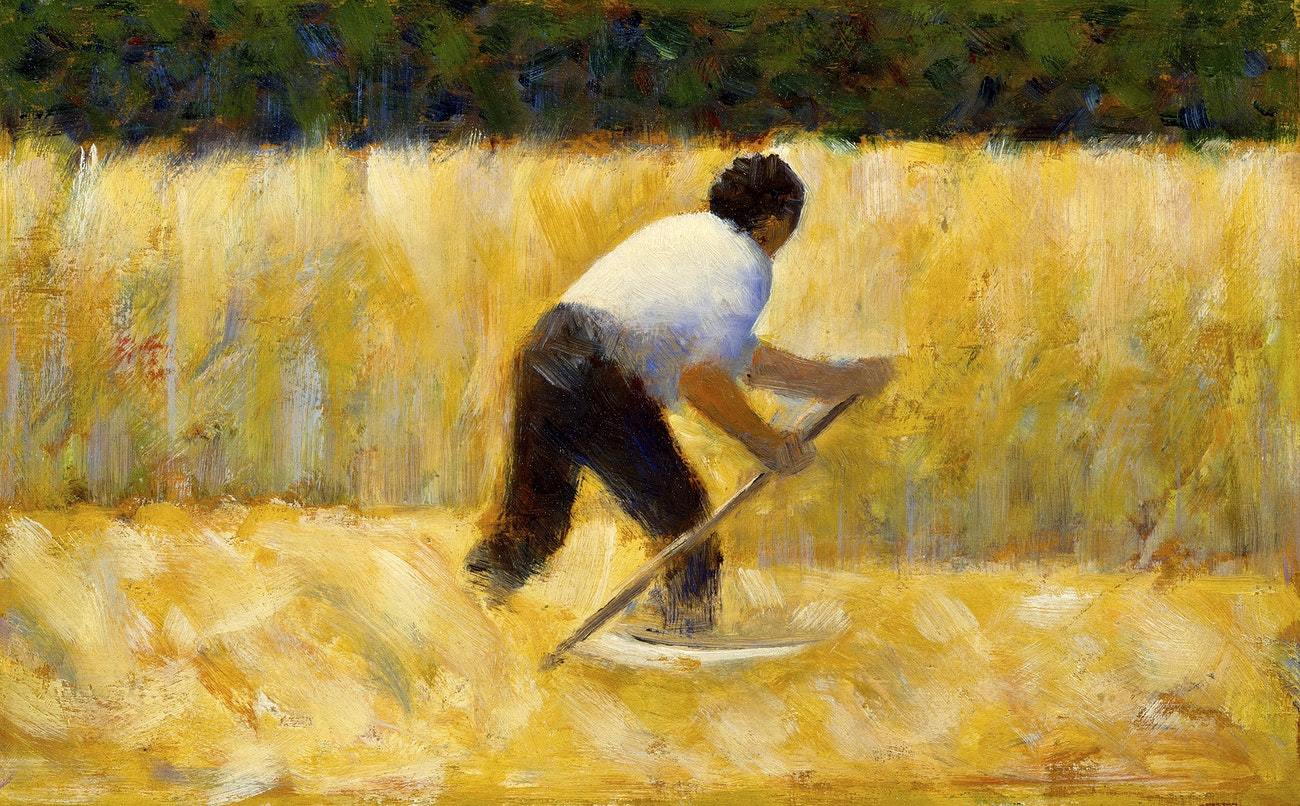 The Mower (ca. 1881–1882) by Georges Seurat