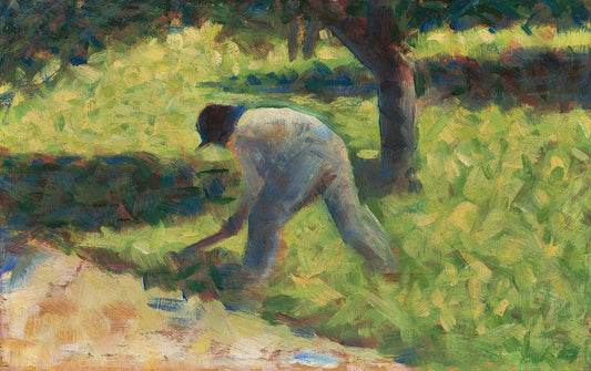 Peasant with a Hoe (ca. 1882) by Georges Seurat