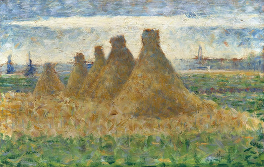 Haystacks (ca. 1882) by Georges Seurat